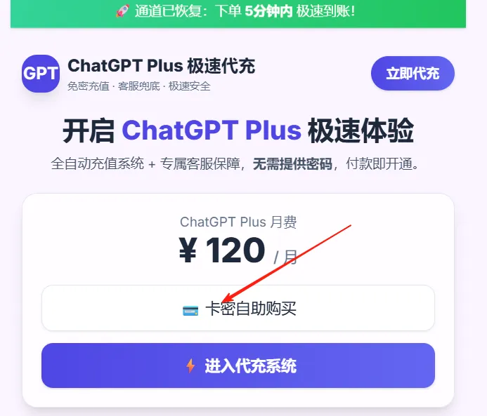 GPT自动充值系统 GPT自动充值系统